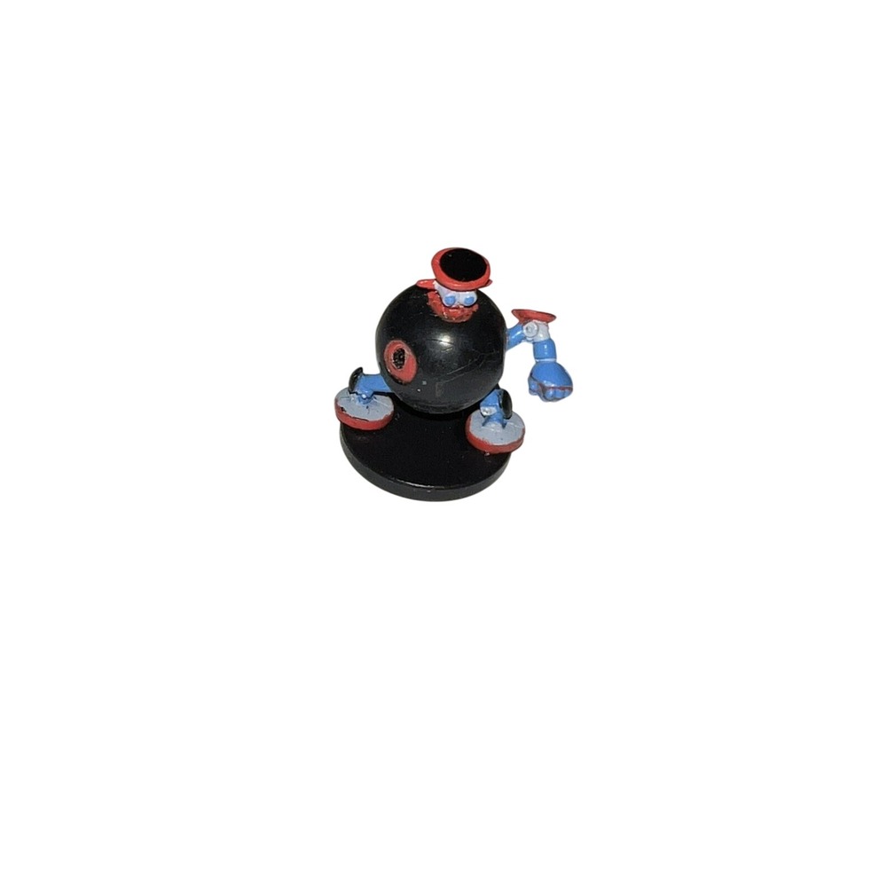 Vintage 1996 KT Thunder Ball ST-02 Mini Figure Black Blue Robot Collectible Toy